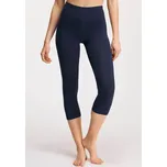 Jadea dámské bavlněné jednobarevné elastické capri legíny blu S