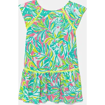 Dívčí šaty Dívčí šaty United Colors of Benetton tyrkysová barva, mini, 4UIACV03G 4UIACV03G.G.Seasonal 66X, vel. 140