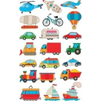 Odstranitelné tetování Tetovací obtisky 10,5x15 cm dopravní prostředky / 16010