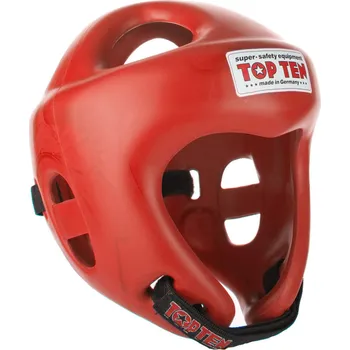 Chránič hlavy na box a bojový sport Přilba Top Ten Competition Fight - červená, 4061-4004 L - WAKO štítek