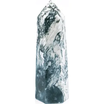 Milujeme Kameny Achát mechový - obelisk - tromlovaný kámen 511774