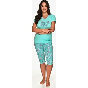 Dámské pyžamo Dámské pyžamo 2699-Mila, krátký rukáv, modrá, vel. 4XL