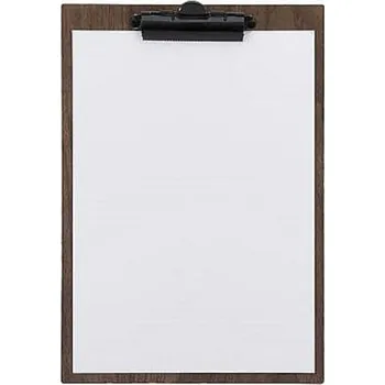 Deskový jídelní lístek A4 z ořechového dřeva s kovovou sponou MC-WALA4-CB