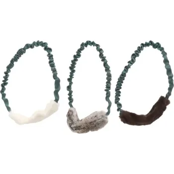 Hračka pro psa Hračka FLAMINGO králičí srst - Furtra přetahovadlo kruh (L) 25x25x7cm (MIX BAREV)