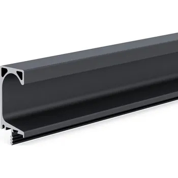 Nábytkové kování Interex design Profil na zafrézovaní PARLA / Matná černá 3 m