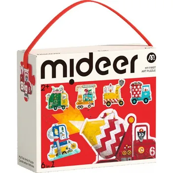 Hračka Mideer Moje první puzzle - Stavební vozidla - 22 dílků