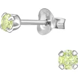 Elegantní stříbrné náušnice se zirkony 0285