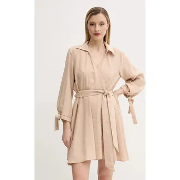 Dámské šaty Šaty Answear.LAB béžová barva, mini 111483..tos 80X, vel. XL