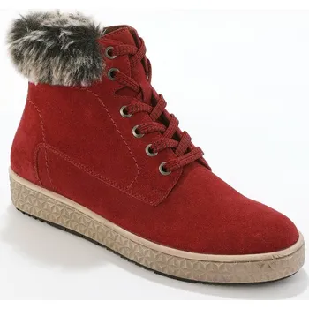 Dámské tenisky Kotníkové tenisky s hřejivým ohrnutím a zipem bordó 39
