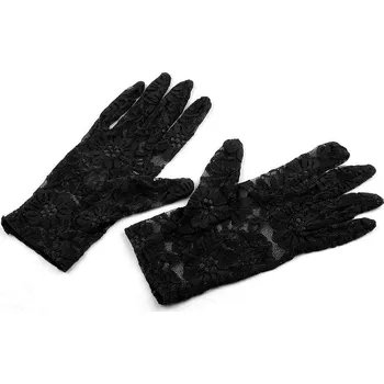 Rukavice Společenské rukavice krajkové, malé, 1 černá