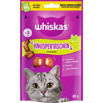 Pamlsek pro kočku Whiskas Knuspertaschen mit Pute 60 g