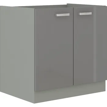 Kuchyňská skříňka Stolarz Lempert Dolní kuchyňská skřínka NATALI 80 D 2F BB Zvolte barevné provedení: Grey / šedý lesk