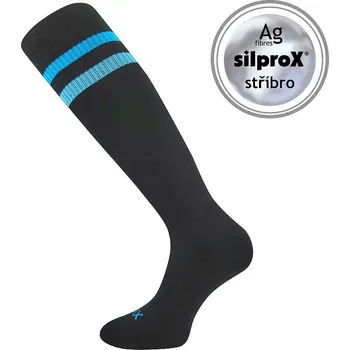 Dámské ponožky VOXX Podkolenky dámské sportovní RETRANA s ionty stříbra ČERNÉ s tyrkysovou 39-42 118895
