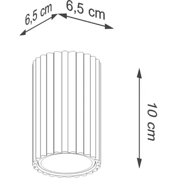 SOLLUX LIGHTING Stropní svítidlo Carbon, zlatá barva, výška 10 cm, hliník zlato 1 x 10 W LED - Doprava zdarma