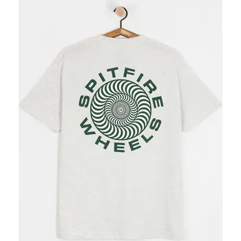 Pánské tričko Spitfire Classic 87 Swirl Fill (ash grey w/dark green&white prints) M, šedá