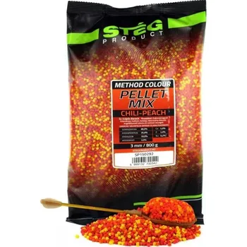 STÉG Pellet mix 3mm, 800g CHILLI-PEACH