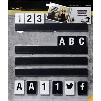 Lišta na vytváření nápisů s písmeny a čísly, 1 m. Černá LES-BL-100