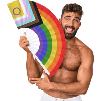 M Proud LGBTQR+ Fan, velký vějíř s nápisem
