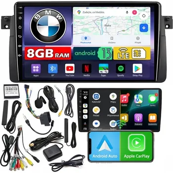 Auto Hi-Fi AUTORÁDIO NCS ZQ9 BMW E46 1998-2005 ANDROID NAVIGÁCIA 8GB LTE