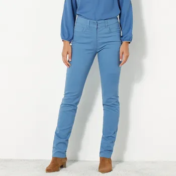 Dámské kalhoty Zeštíhlující kalhoty, vyšší postava modrá 50