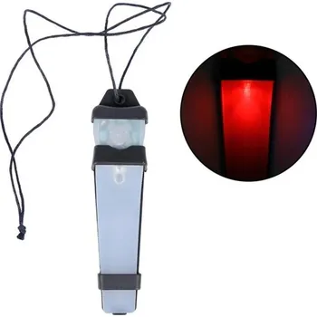 Zabezpečení motocyklu Taktické bezpečnostní blikající světlo 11 x 2,6 cm Silikonová signální lampa IP6 na helmu pro přežití Lov Turistiku Cyklistiku červená