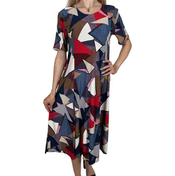 Dámské šaty Exclusive Dámské šaty mix barvy JUDITA Barva: Červená, Velikost: L