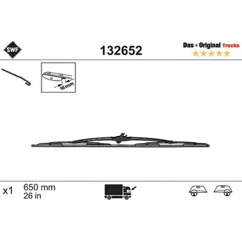 Auto-moto Ramínkový stěrač truck 650 mm SWF 132652