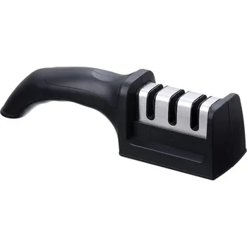 Multifunkční ruční brousek na kuchyňské nože 3segmentový typ Nerezové ostří Protiskluzová základna Bezpečné domácí ostření čepelí