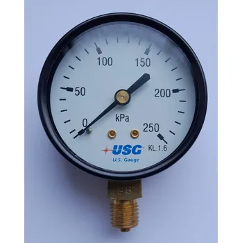 Manometr standardní pr. 63 mm, spodní M12x1,5, 0-250 kPa