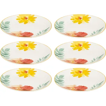 Talíř Secret de Gourmet Dezertní talíře MARGAUX, porcelánové, 6 kusů x O19 cm