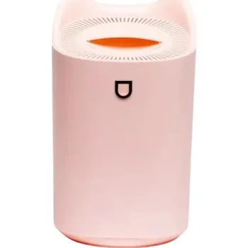 Klimatizace 3000 ml Dvojitý aroma difuzér a zvlhčovač vzduchu s USB napájením 25 x 15 x 15 cm Vysoká kapacita Osvěžení vzduchu Ultrazvukové zvlhčení růžová