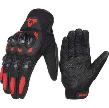 Moto rukavice Motocyklové rukavice 100% voděodolné Polyesterové Unisex Letní Jarní Pro Dospívající Motokros Závodní Jezdecké Rukavice Outdoor Sport červená XL