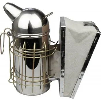 Včelařský dýmák nerez oblý s držákem