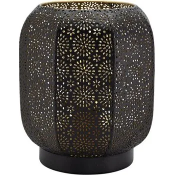 Svíčka Akumulátorová stolní lampička MARRAKESH, orientální stínítko, hnědá LP-MA-BL