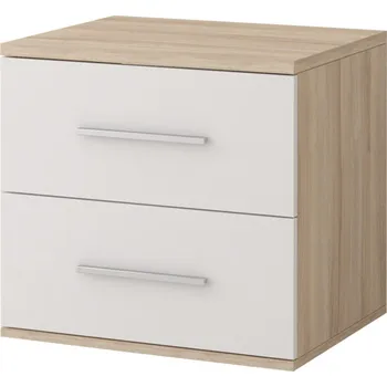 Noční stolek Noční stolek OMEGA III - 22, Dub Sonoma/Bílá