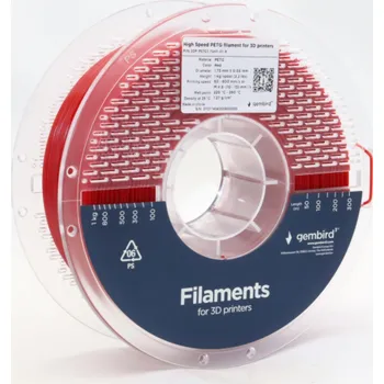 Filament Gembird GEMBIRD PETG filament High Speed červený 1,75 mm 1 kg