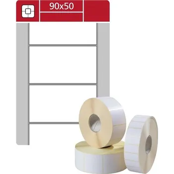 Samolepící etiketa Etikety na kotoučku S&K Label - termotransferové, bílé, 90 x 50 mm, 1 000 ks