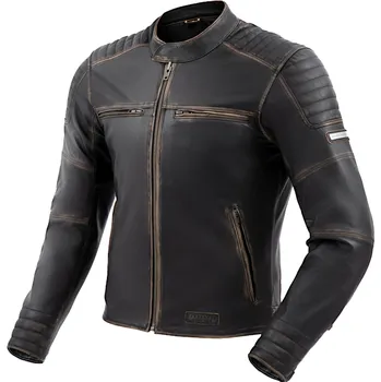 Moto bunda Kožená bunda na motorku Rebelhorn Hunter II hnědá 4XL
