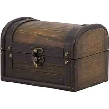 Krabička na účtenky z překližky, imitace truhly s víkem MC-BPBOX-AN