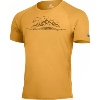 LIVIO pánské merino triko - Hořčicová 2424 / L / Hořčicová