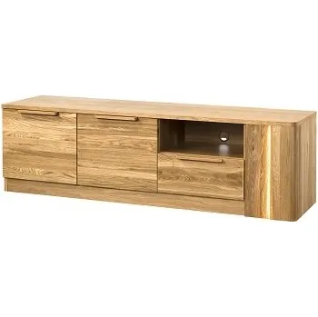 Televizní stolek LAOS 25- televizní stolek 2D1S masiv DUB PŘÍRODNÍ,smontovaný nábytek (London 25=1balík) (SZ) (K150-E)NOVINKA
