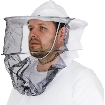 Klobouk Včelařský klobouk, bílá a černá síťka, otvíratelný