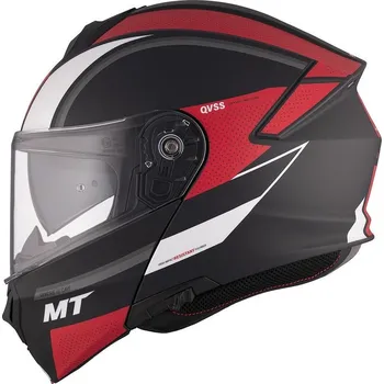 Helma na motorku MT Helmets MT Genesis SV Cave A5 černo-bílo-červená matná 2XL