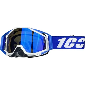 Motocyklové brýle Motokrosové ochranné brýle 20 x 11 cm s modrým sklem a UV filtrem Prodyšné modré sportovní brýle pro jízdu na motocyklu a čtyřkolce