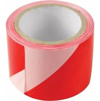 Výstražná páska Páska výstražná červeno-bílá, 75mm x 250m, PE EXTOL-CRAFT