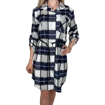 Dámské šaty New Collection Dámské košilové šaty COLE Barva: Modrá