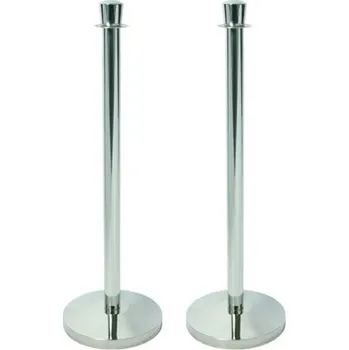 Sada 2 ks odlehčených zábranových stojanů s podstavci, Provedení Chrome RS-LW-CH