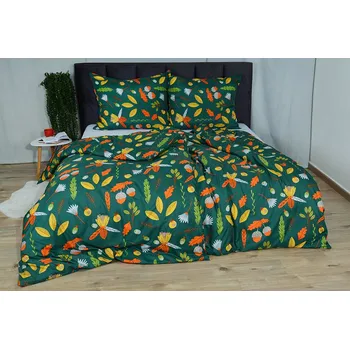 Povlečení Povlečení mikrosatén 4dílné GLANDA zelené