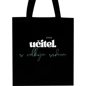 Nákupní taška Nákupní taška unisex s potiskem Pan učitel s velkým srdcem