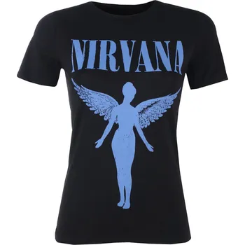 Dámské tričko Tričko metal dámské Nirvana - Angelic Blue Mono - ROCK OFF - NIRVTS82LB - L